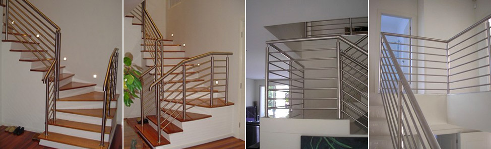 Custom-fabricated stainless steel stairs